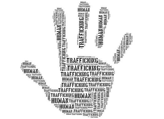 Human trafficking awareness visual