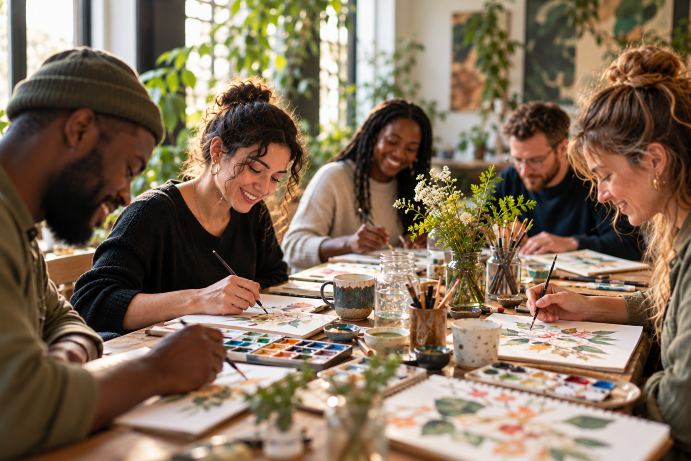 People participating together in a creative SPARK Session